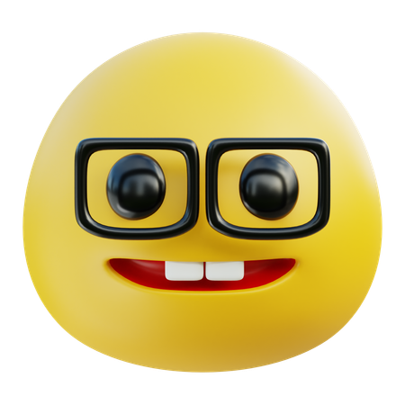 Nerd face emoji  3D Icon