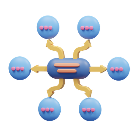 Network hierarchy  3D Icon