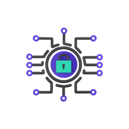 Network Security  3D Icon