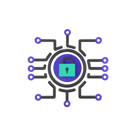 Network Security  3D Icon