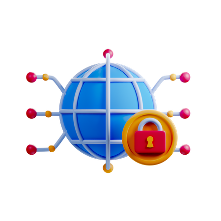 Network Security  3D Icon