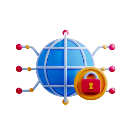 Network Security  3D Icon