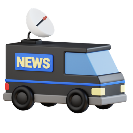 News Van  3D Icon