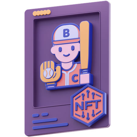 Nft Baseball  3D Illustration