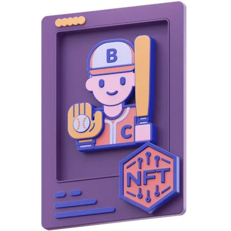 Baseball nft  3D Illustration