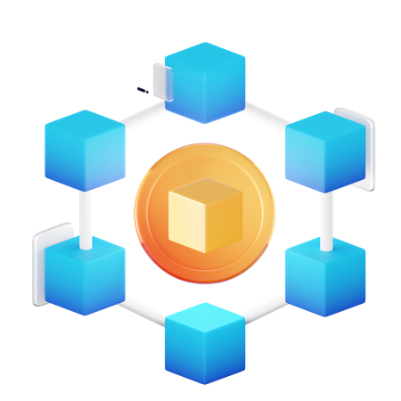 Nft Blockchain  3D Icon