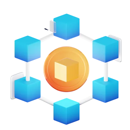 Nft Blockchain  3D Icon