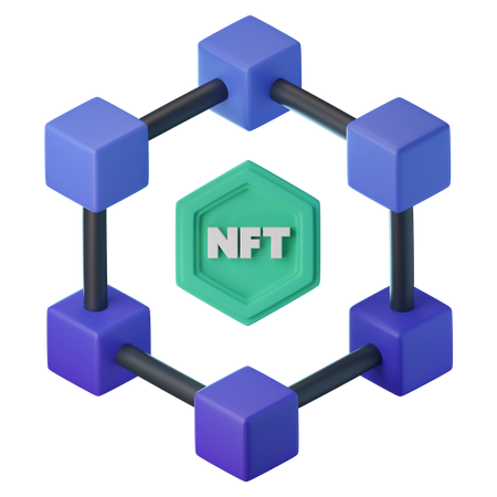 NFT Blockchain  3D Icon