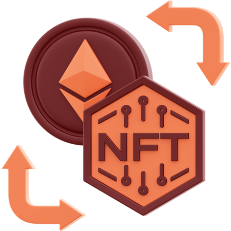 Échange nft  3D Icon