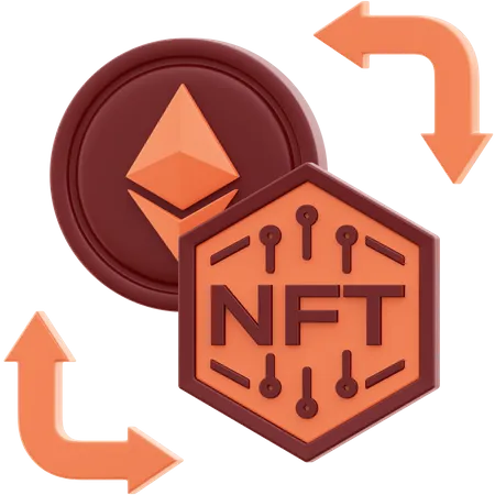 Échange nft  3D Icon