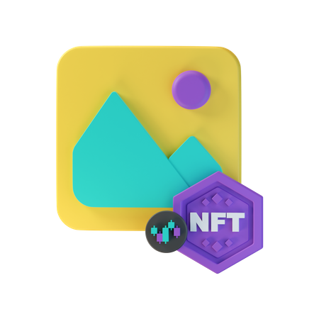 Image nft  3D Icon