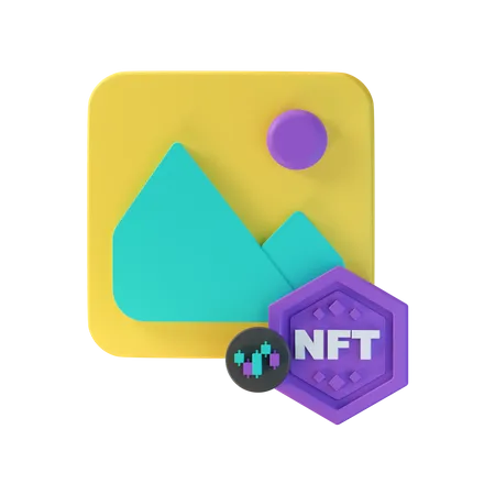 Image nft  3D Icon