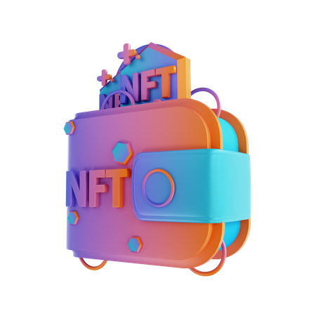 Portefeuille nft  3D Illustration