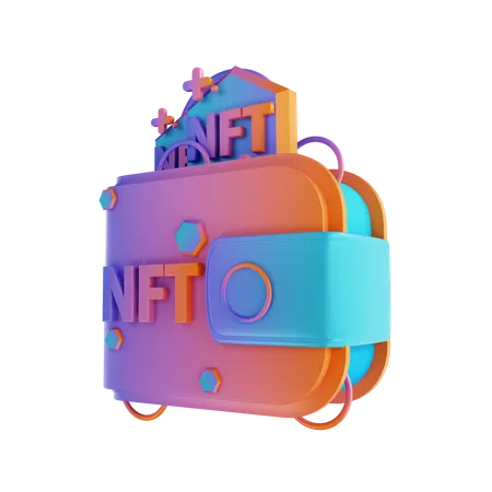 Portefeuille nft  3D Illustration