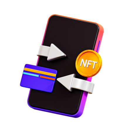 Transfert nft  3D Illustration