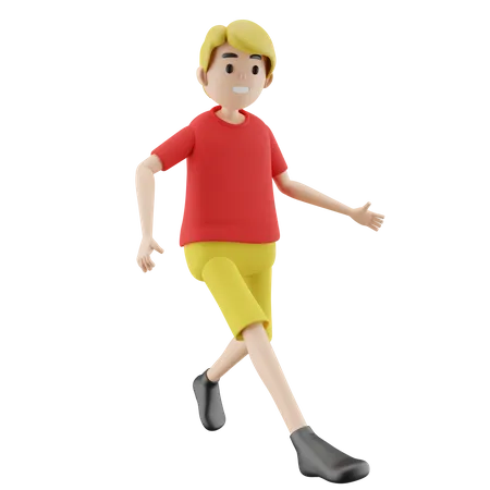 Niño caminando  3D Illustration