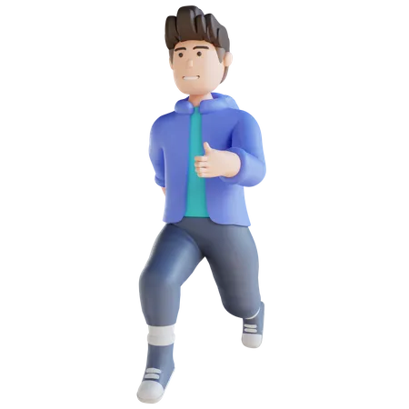 Niño corriendo  3D Illustration