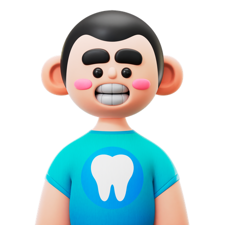 Niño sonriente  3D Icon