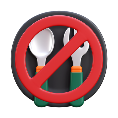 No Food  3D Icon