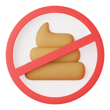 No poop  3D Icon