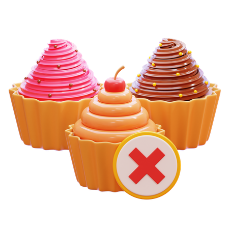 Sin comida dulce  3D Icon