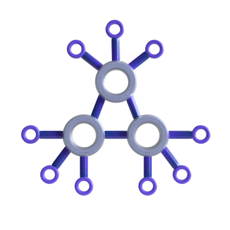 Nodo de moneda criptográfica  3D Illustration