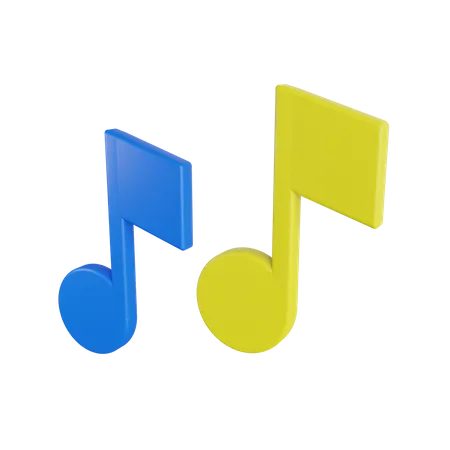 Nota musical  3D Icon