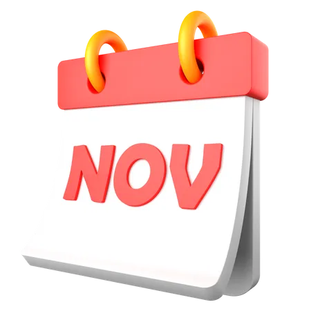 Novembre  3D Icon