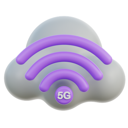 Nube 5g  3D Icon