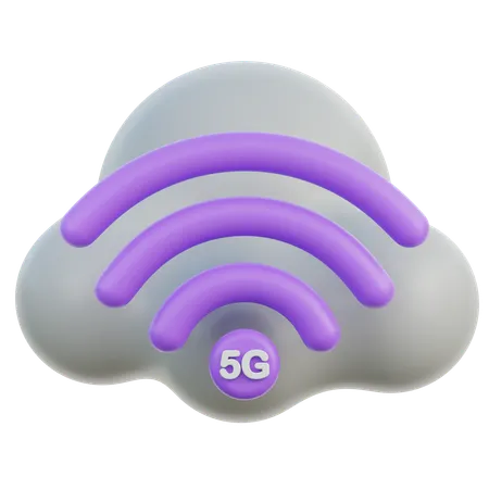 Nube 5g  3D Icon