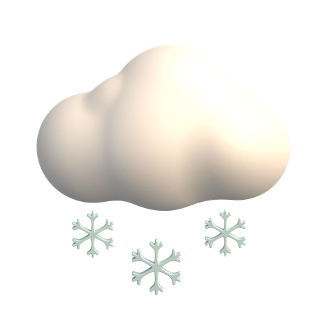 Neve nublada  3D Icon