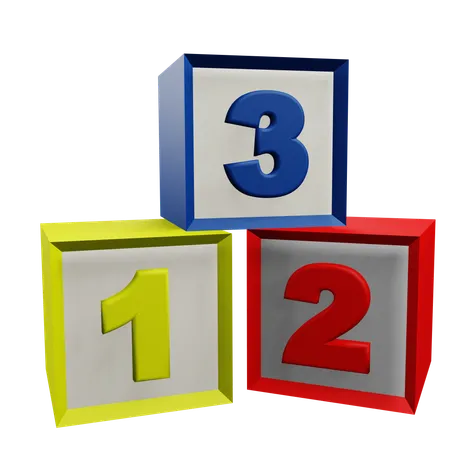 Number Blocks  3D Icon