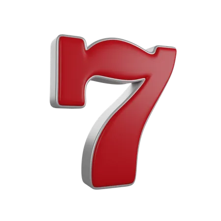 Number seven  3D Icon