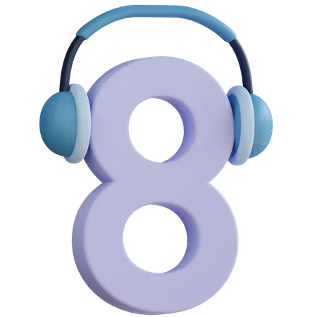 Numero 8  3D Icon