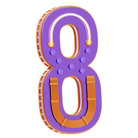 Numero 8  3D Icon