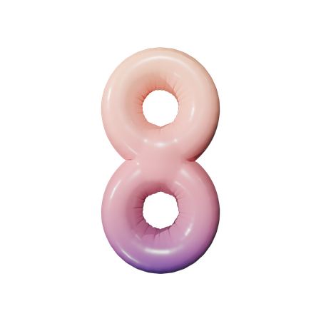 Numero 8  3D Icon