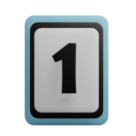 Número 1  3D Icon