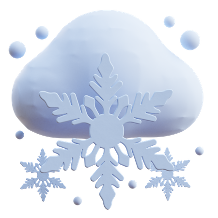 Nuvem de inverno  3D Icon