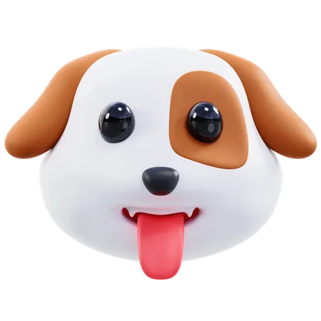 O cachorro escorregou  3D Icon