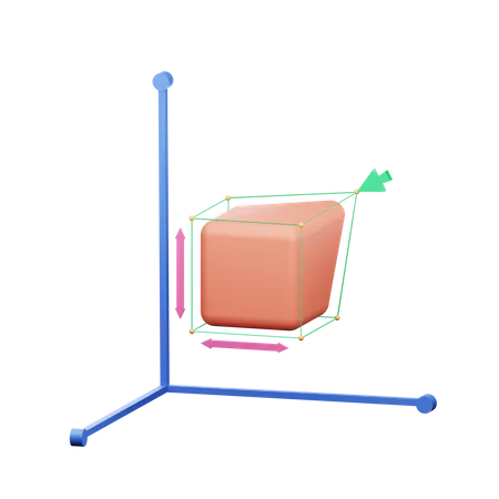 Objeto em escala 3D  3D Illustration