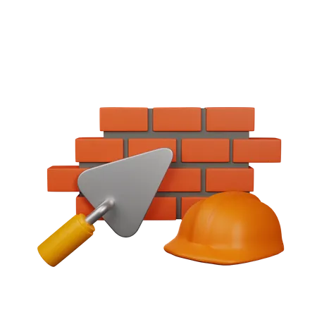 Trabalho de construção  3D Icon