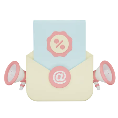 Oferta de correo  3D Icon