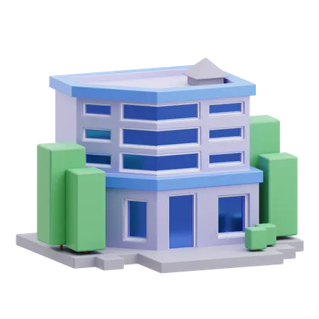 Office Building  3D Illustration