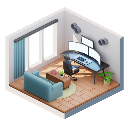 Office Room  3D Icon