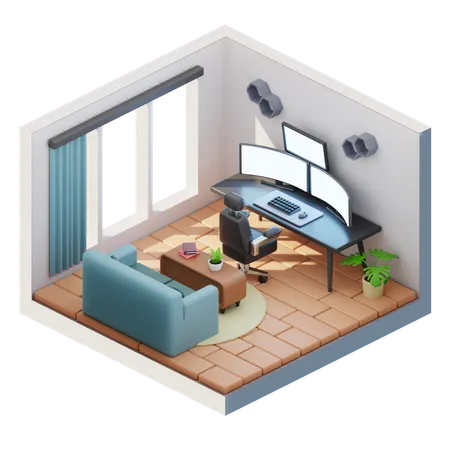 Office Room  3D Icon