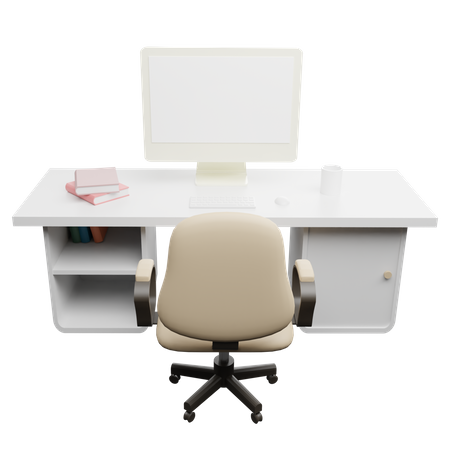 Office Table  3D Illustration