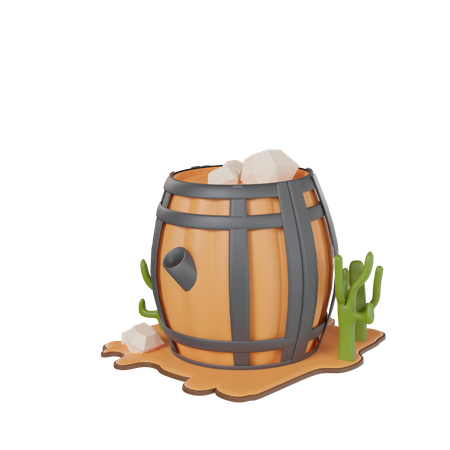 Oil Barrel  3D Icon