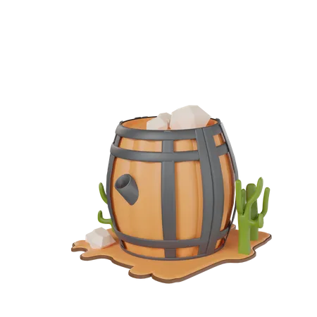 Oil Barrel  3D Icon