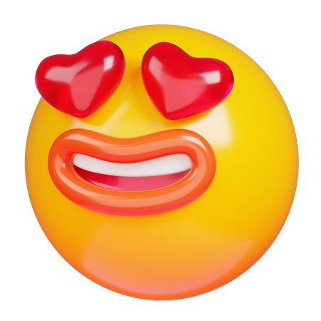 Emojis de ojos de amor  3D Icon