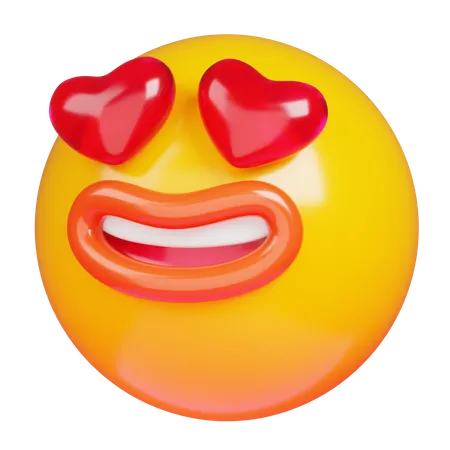 Emojis de ojos de amor  3D Icon